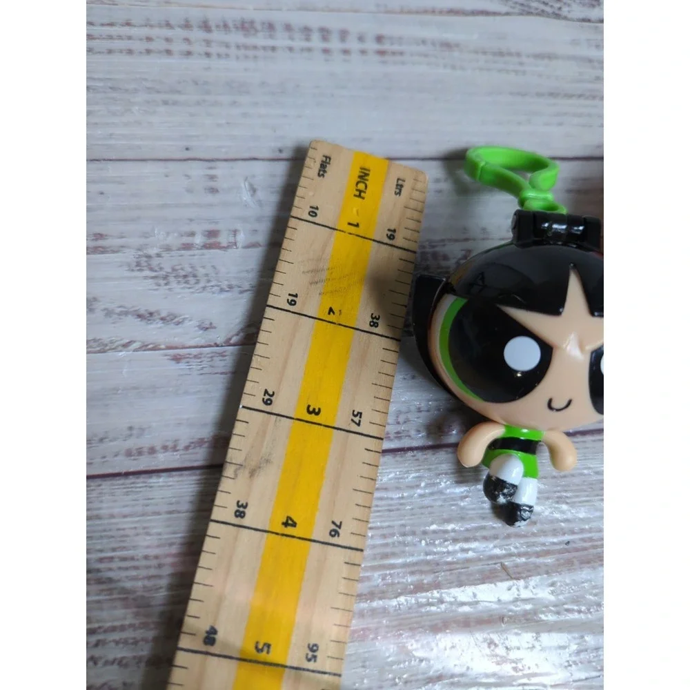 Powerpuff Flick Reveal Girls Keychains Cartoon Network Lot 2 Blossom/Buttercup